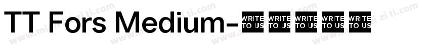 TT Fors Medium字体转换